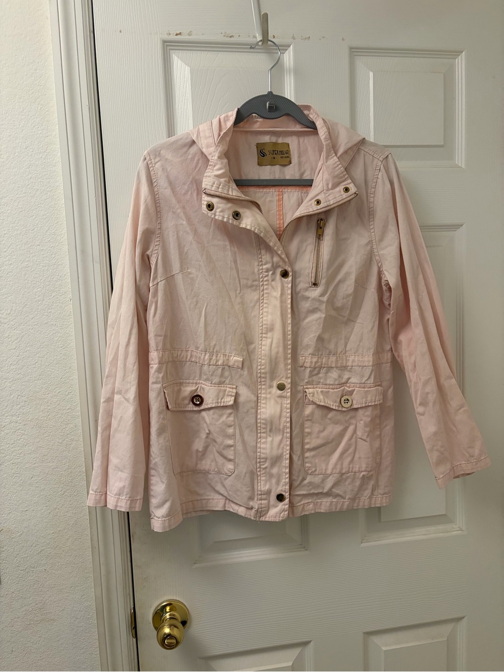 Supernova Women’s Light Pink Jacket - Casual Zip Front
